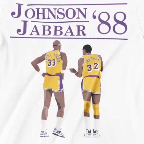 Magic Johnson Kareem Lakers 2024 President Meme Shirt Political Graphic Tee 05 - Picture 2 of 5